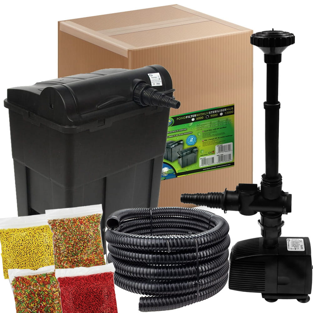 Aqua Nova zestaw SET 14 filtr NUB-9000 pompa NP-3000 do oczka stawu + gratisy